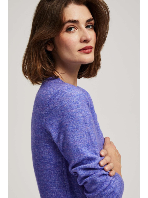 Moodo Pullover mit Bindung lila Moodo