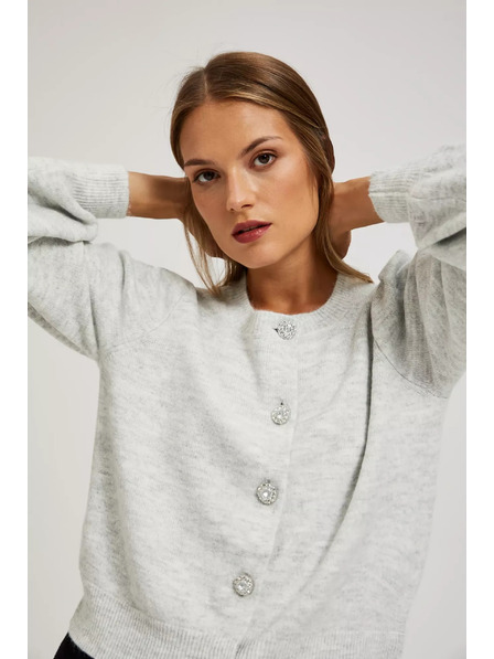 Moodo Strickjacke mit dekorativen Knöpfen Moodo