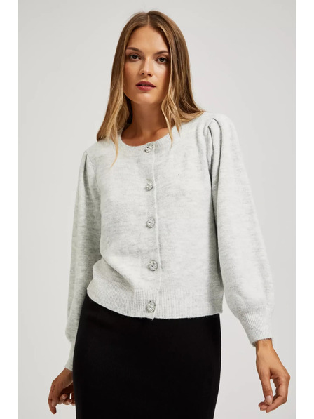 Moodo Strickjacke mit dekorativen Knöpfen Moodo