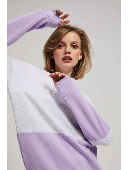 Moodo Hoodie mit Aufdruck lavendel Moodo