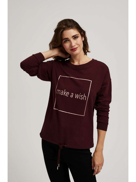 Moodo Einfacher Hoodie mit Aufdruck Moodo