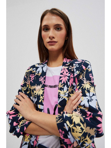 Moodo Einseitiger Blazer mit Pflanzendruck von Moodo