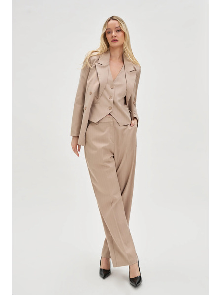 Moodo Gestreifte Weste in Beige von Moodo