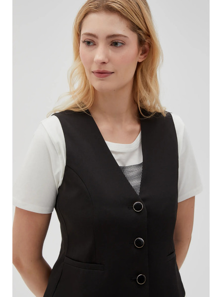Moodo Schwarze festliche Weste von Moodo