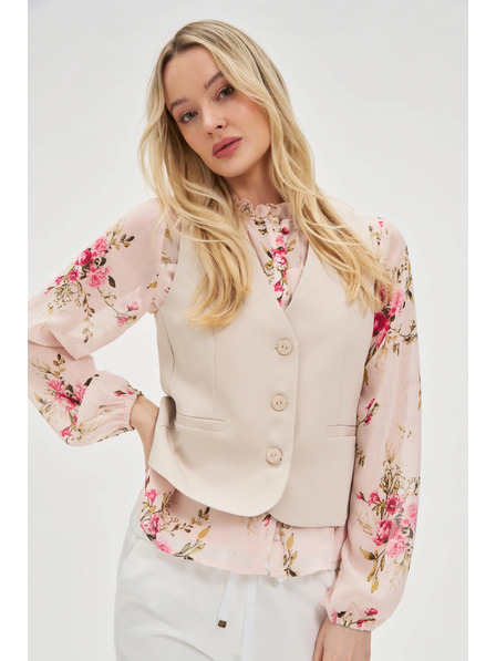 Moodo Elegante Weste in Beige von Moodo