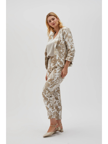 Moodo Gemusterte Jacke in Beige von Moodo