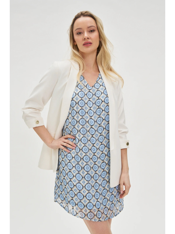 Moodo Sakko mit geraffftem Ärmel weiß Moodo