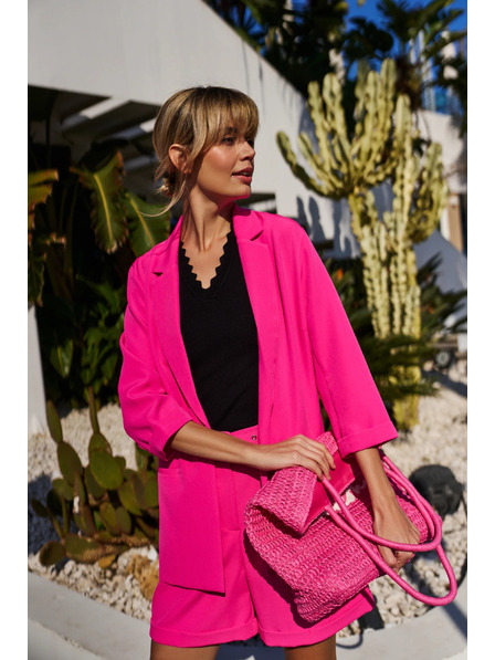 Moodo Sakko mit 3/4-Ärmeln rosa Moodo