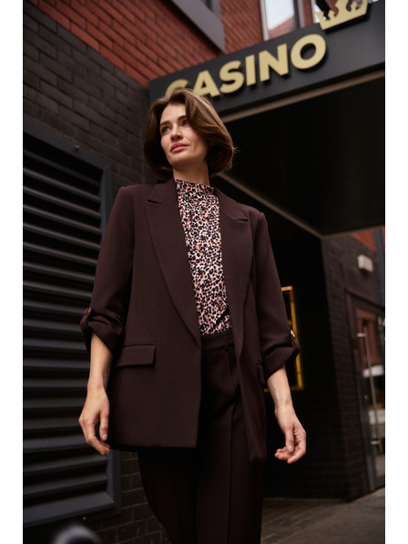 Moodo Sakko mit 3/4-Ärmeln braun Moodo