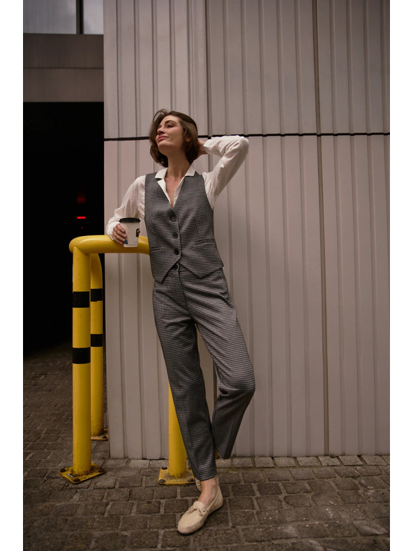 Moodo Elegante Weste grau Moodo