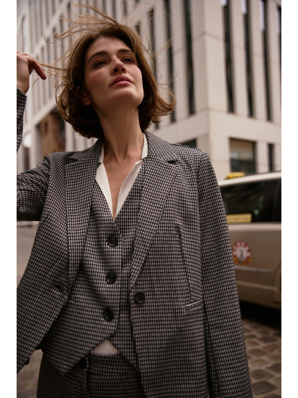 Moodo Einseitiger Blazer grau Moodo