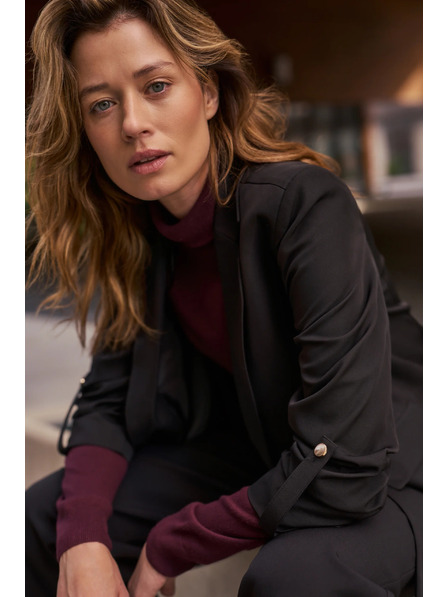 Moodo Sakko mit 3/4-Ärmeln schwarz Moodo