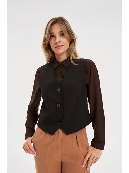 Moodo Elegante Weste schwarz Moodo