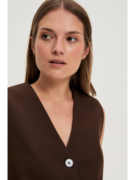 Moodo Elegante Weste braun Moodo