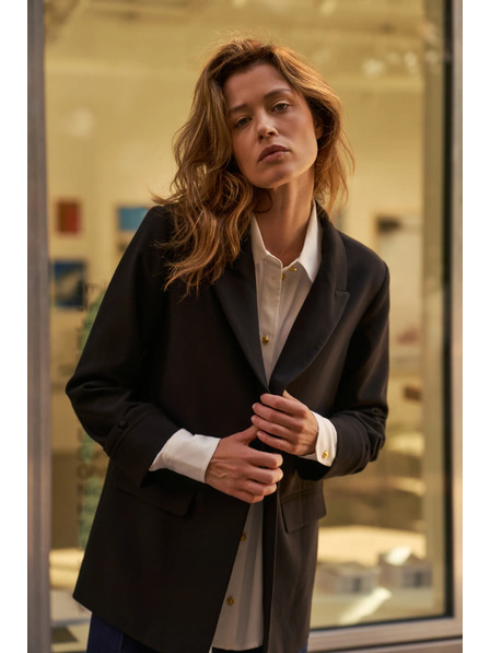 Moodo Glattes Sakko schwarz Moodo