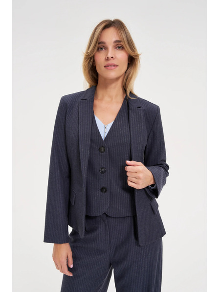 Moodo Blau gestreiftes Sakko Moodo