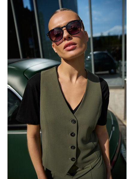 Moodo Olivenfarbene Weste von Moodo