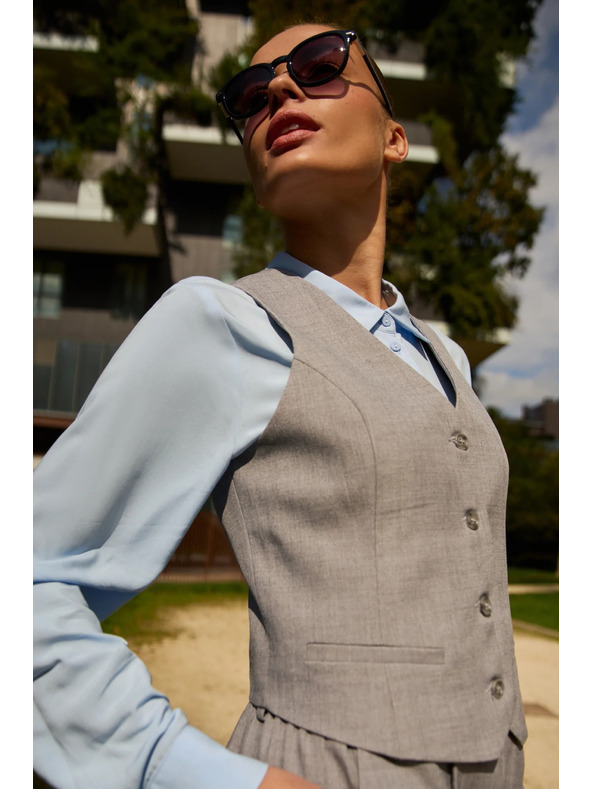 Moodo Elegante Weste grau Moodo