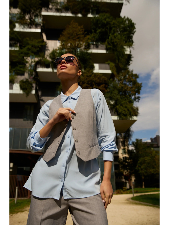 Moodo Elegante Weste grau Moodo