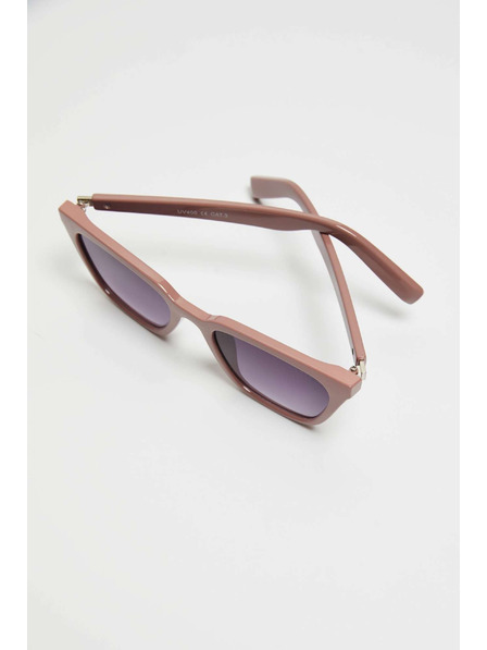 Moodo Himbeerrote Sonnenbrille in schmalem Katzenform von Moodo