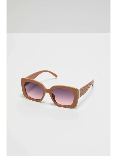 Moodo Beige Sonnenbrille mit dicken Rahmen von Moodo