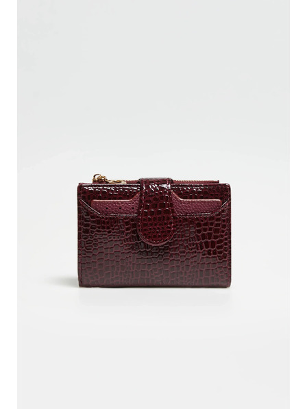 Moodo Weinrote Geldbörse mit Tiermuster von Moodo