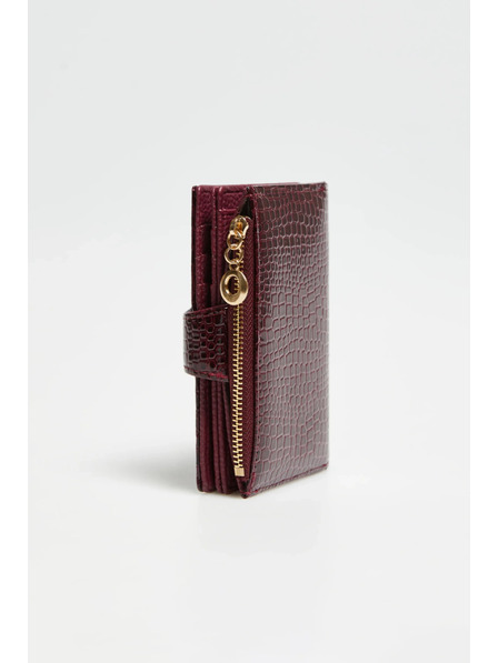 Moodo Weinrote Geldbörse mit Tiermuster von Moodo