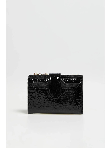 Moodo Schwarze Geldbörse mit Tiermuster von Moodo
