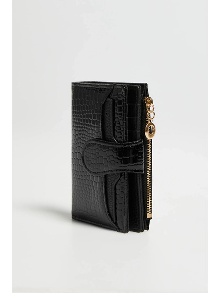 Moodo Schwarze Geldbörse mit Tiermuster von Moodo