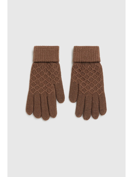 Moodo Beige Strickhandschuhe von Moodo