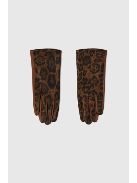 Moodo Braune Leopardenhandschuhe von Moodo