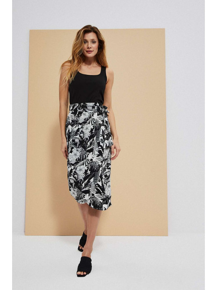 Moodo Schwarzer Rock mit Pflanzenmuster von Moodo