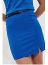 Moodo Blauer Mini-Rock mit Gürtel von Moodo