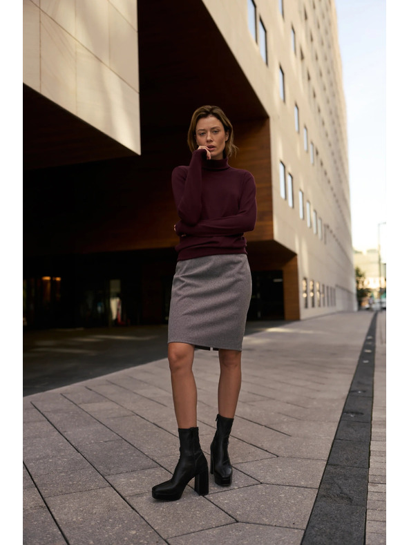 Moodo Bleistiftrock grau von Moodo