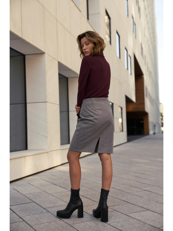 Moodo Bleistiftrock grau von Moodo