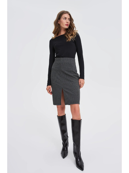 Moodo Bleistiftrock in Grafit von Moodo