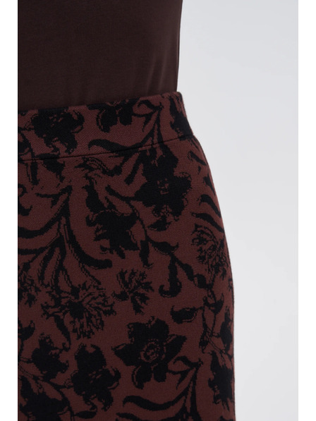 Moodo Gestrickter brauner Rock von Moodo