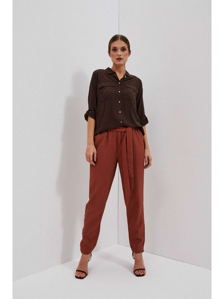 Moodo Viskose-Hose mit gerader Hosenbein von Moodo