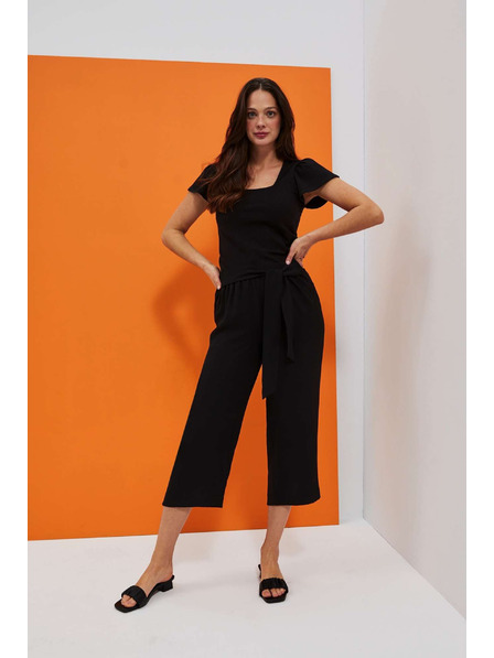 Moodo Hose mit Bindegürtel in der Taille Moodo