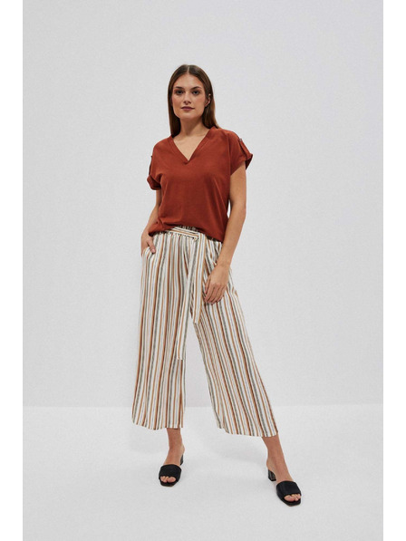 Moodo Gestreifte Perlmutt-Hosenrock von Moodo