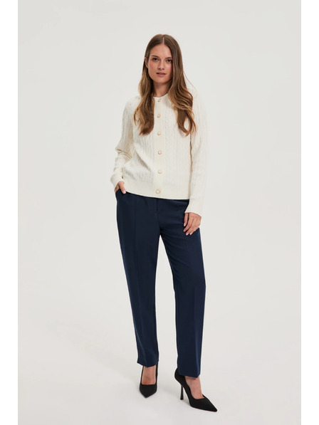 Moodo Dunkelblau Hose mit geradem Bein im Köcherstil Moodo