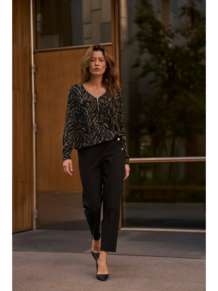 Moodo Schwarze Zigarettenhose Moodo