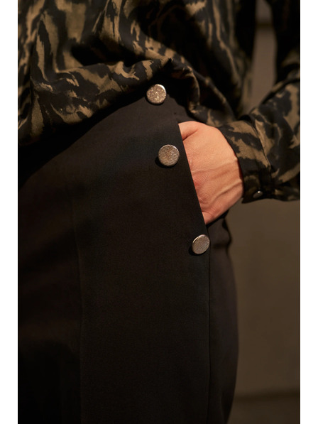 Moodo Schwarze Zigarettenhose Moodo