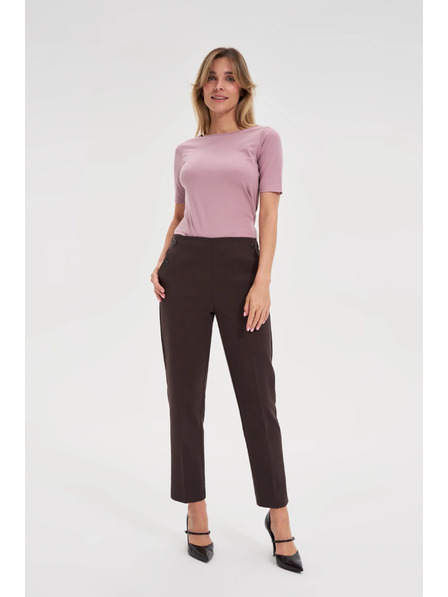 Moodo Braune Zigarettenhose Moodo