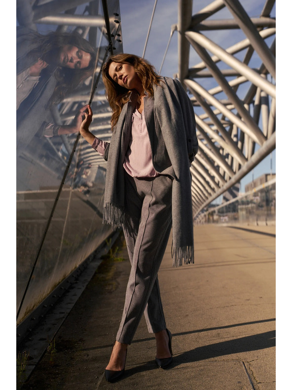 Moodo Graue Zigarettenhose Moodo