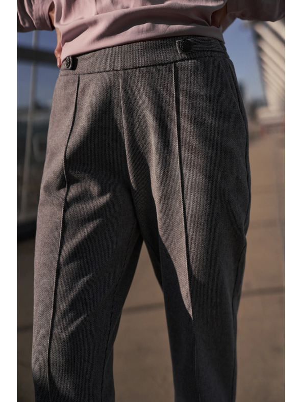 Moodo Graue Zigarettenhose Moodo