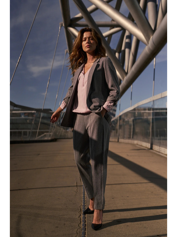 Moodo Graue Zigarettenhose Moodo