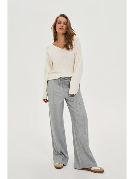Moodo Graue Hose mit weitem Bein Moodo