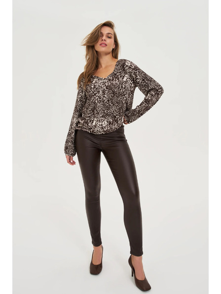 Moodo Beschichtete Hose braun Moodo