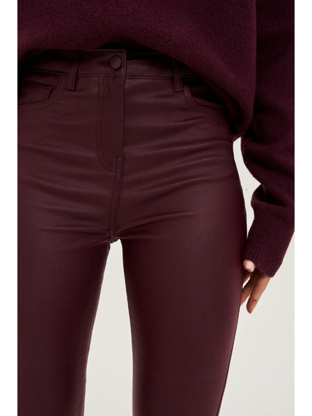 Moodo Beschichtete Hose weinrot Moodo